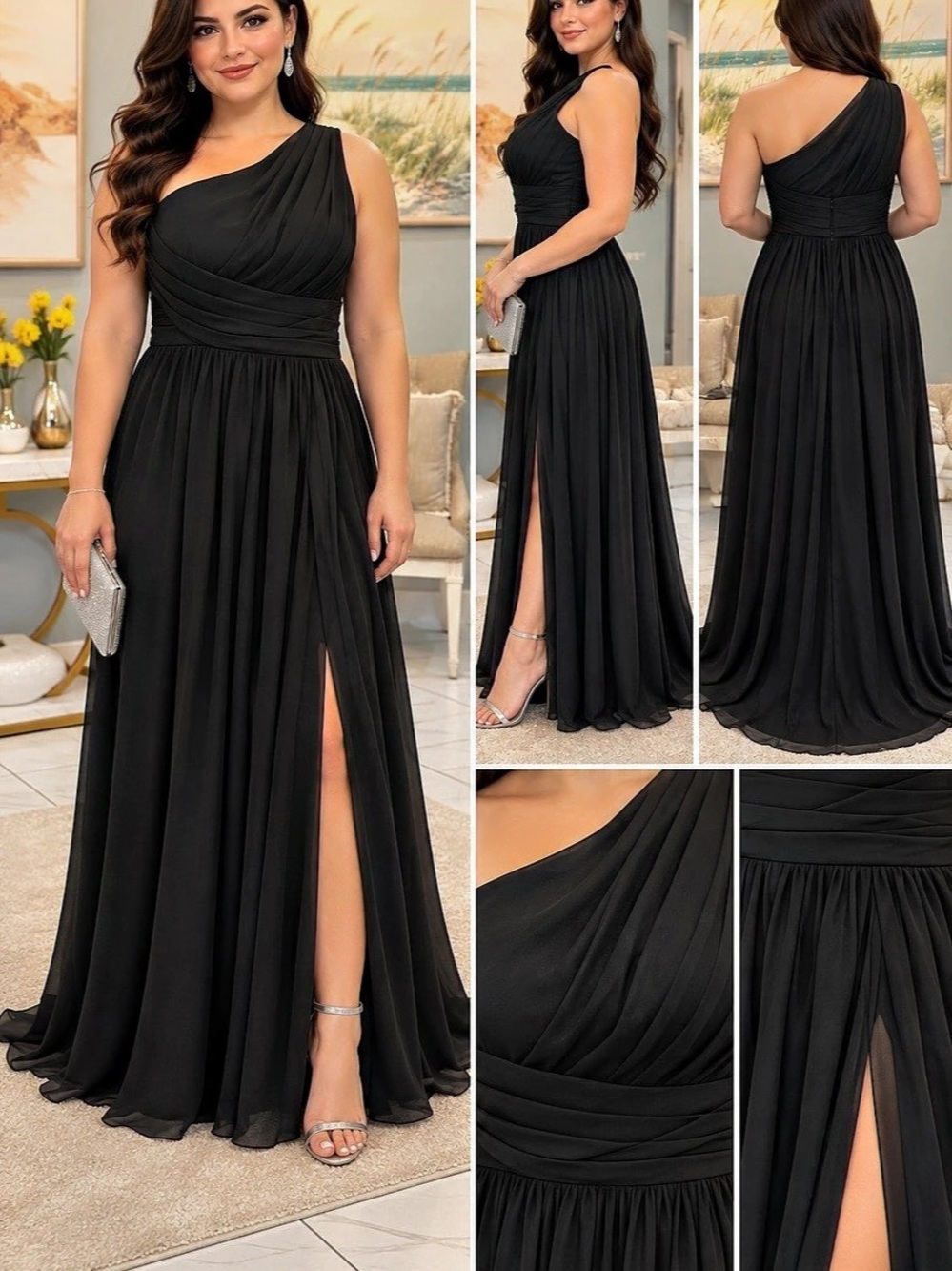Formal Dress Maxi Dress in Black Size 16 NWT